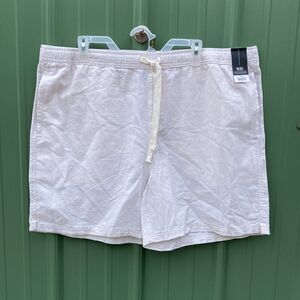 Men's Lightweight Comfy Linen Blend Shorts, Size XL